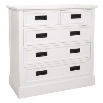 Cómoda de madera blanca 80x40x80,5