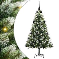 arbol de navidad artificial plegable con nieve esponjosa 150 cm vidaxl