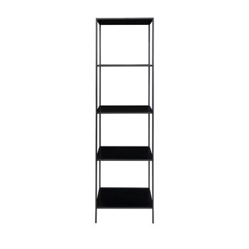 Estantería de madera y metal 51x170cm - negro