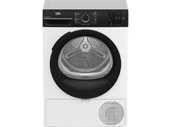 Secadora bomba de calor - Beko BM3T30230W, 10 kg, 15 Programas, Pantalla digital, OptiSense, AquaWave®, Blanco