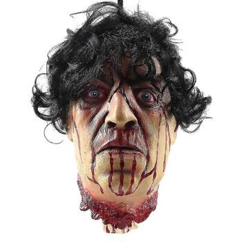 Decapitación De Utilería, Colgante De Cabeza De Halloween, Partes De Cadáver Ensangrentadas, Colgante De Terror, Decoración Para Fiestas De Halloween, Decoración Para Casas Embrujadas