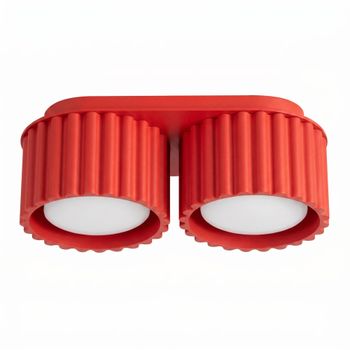 Plafone rojo aluminio alt. 8 cm