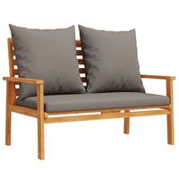 banco sofa de jardin  banco de exterior  silla de jardin con cojines madera maciza de acacia 120 cm