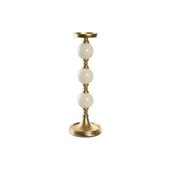 Candelabro Aluminio 15x15x43,5 Bolas Dorado