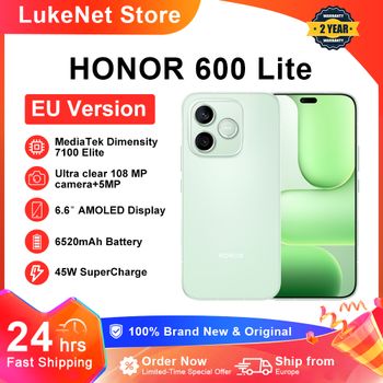 Teléfono Inteligente HONOR 600 Lite 5G Versión EU MediaTek Dimensity 7100 Elite Pantalla AMOLED de 6.6