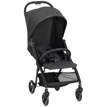 AIYAPLAY Carrito para Bebé Plegable con Respaldo Reclinable Reposapiés Ajustable Capota Cesta Arnés Carga 15 kg Gris Oscuro