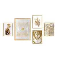 cuadro decorativo enmarcado set130 multicolor 24x29 cm 4 piezas 34x44 cm 1 pieza