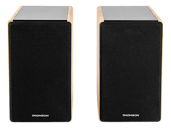 Altavoz de estantería - Thomson WS902DUO, 150 W, Bluetooth, Mando a distancia, Ecualizador, Marrón/Gris/Negro