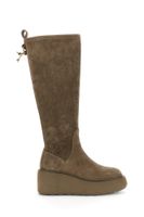 botas de cuna elasticas efecto ante con charm taupe 36