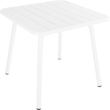 Mesa De Aluminio Cuadrada 80x80x75 Porto - Crevicosta. Blanca