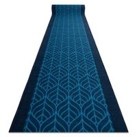 alfombra de pasillo con refuerzo de goma piora plumas azul oscuro 90c 90x670 cm