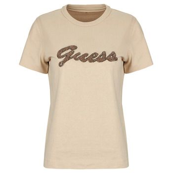Guess Camiseta SS CN BEADS SCRIPT TEE para mujer
