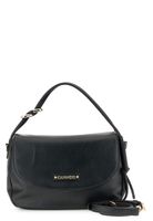 bolso de hombro efecto piel con grano y solapa black