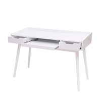 escritorio con cajones y compartimento de mdf 120x55cm blanco 040001405