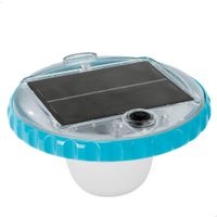 luz led flotante de carga solar para piscinas intex 168x168x108 cm azul claro