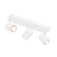 lampara de techo moderna blanca 3 luces orientable