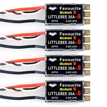 4PCS LittleBee 30A S BLHeli_S OPTO 2-6S Brushless ESC para DIY RC FPV Racing Drone