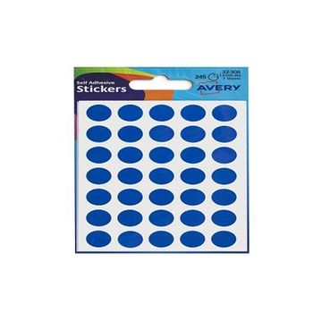Avery Coloured Label Round 12mm DIA Blue (245 Labels)  PK10