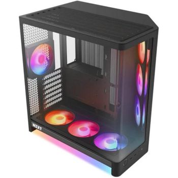 Caja PC NZXT H6 RGB+ Todo Negro Torre Midi ATX