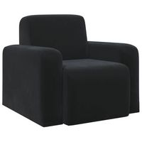 sillon negro terciopelo vidaxl