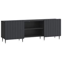 mueble de tv negro 150 x 31 x 52 cm madera de ingenieria vidaxl