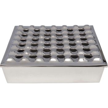 Cenicero soho cuadrado plata 25x25cm