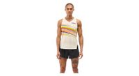camiseta sin mangas hoka race day blanca para hombre