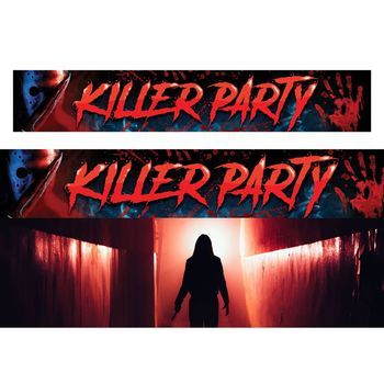 Letrero 'killer Party' De Tela De 290x50 Cm (talla Única)