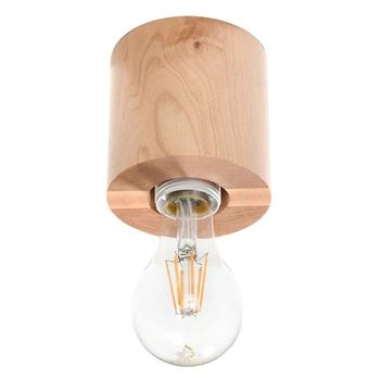 Foco de superficie lion madera natural