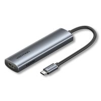 hub vention 5 puertos 5 gbps modelo tgl con hdmi 4k y pd 100w