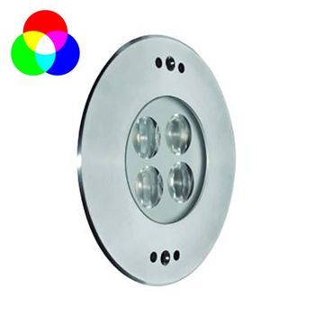 Foco Led Piscina Empotrable Sumergible Rgb Ip68 24v Dc 135mm Aquatech