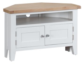 Eden Oak and White Corner TV Unit