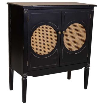 Recibidor-aparador de madera negro 80x38x90
