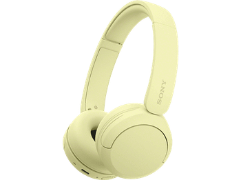 Auriculares inalámbricos - Sony WH-CH520, Bluetooth, 50 horas de autonomía, Carga rápida, 360 Audio, Conexión multipunto, Cascos diadema, Amarillo