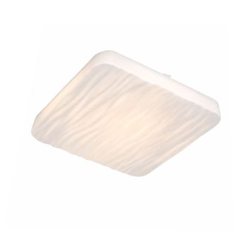 Plafón LED cuadrado moderno acrílico blanco 48 cm 40W con mando