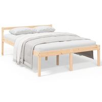 cama senior sin colchon madera maciza de pino 120x200 cm vidaxl