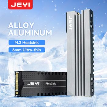 JEYI M.2 SSD aleación de aluminio ultrafino 6mm disipador de calor 237W/(M·K) alta conductividad térmica adecuada para Pc/PS5/portátil/ITX