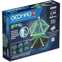geomag ecofriendly glow set 42 piezas construccion magnetica luminoso