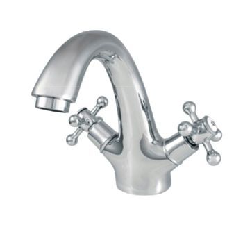 Grifo Bimando Retro Antoniette Para Lavabo Cromado