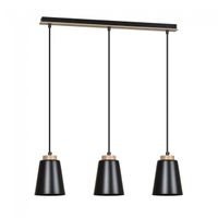 regleta de techo lasso negro 3 luces