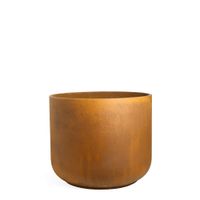 macetero decorativo de cemento terracota naranja h37