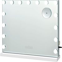 costway espejo de tocador de maquillaje con 2 parlantes 15 luces led 3 colores de luz espejo pequeno 10 aumentos espejo cosmetico bluetooth blanco