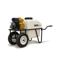 pulverizador a gasolina benza bzs 2514  motor 4 tiempos  deposito 100 l desmontable  chasis plegable  ruedas neumaticas  manguera 10 m