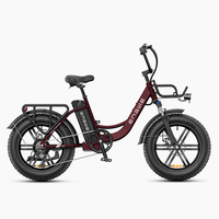 bicicleta electrica engwe l20 boost de 250 w bateria de 48 v y 13 ah sensor de par power-boost neumaticos anchos color rojo