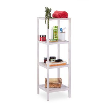 Estante De Baño Nogal Blanco