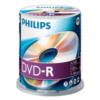 philips dvd-r - 100 unidades