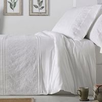 fundas nordicas bordadas algodon percal 200 hilos 100 algodon diseno cachemire 200 x 190200 cm - blanco - burrito blanco