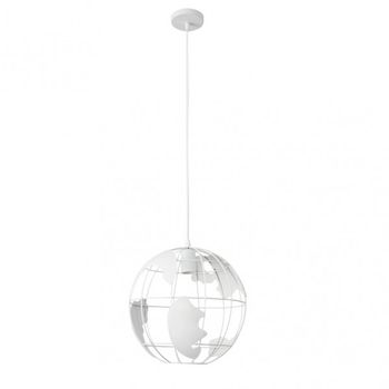 AKUNADECOR Colgante Blanco Modelo Orbe Con Diseño Bola Del Mundo