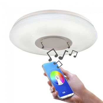 Plafón de techo led rgb con altavoz fanlo (52w)