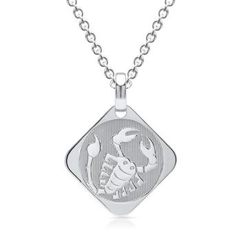 Cadena de plata signo zodiacal escorpio